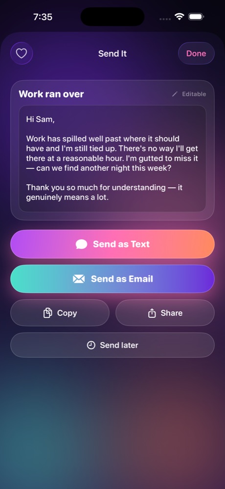 Airtight: Excuse Generator screenshot