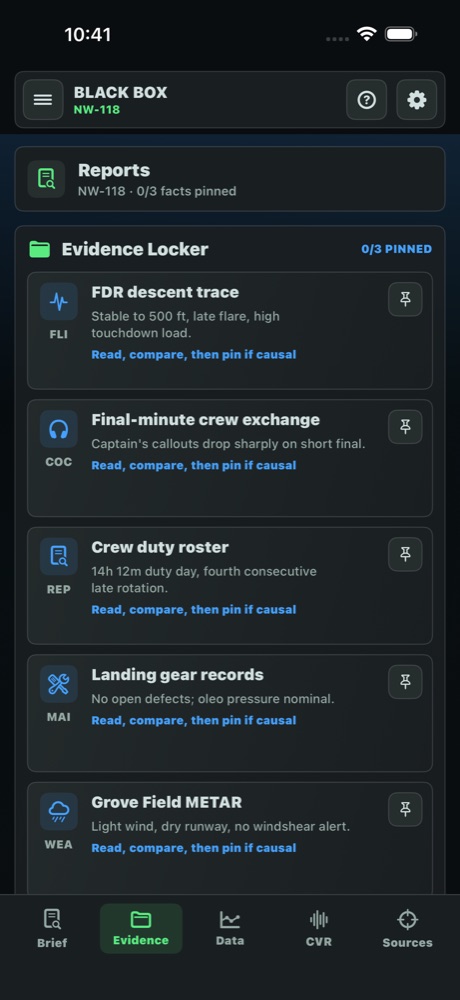 Black Box Investigations screenshot