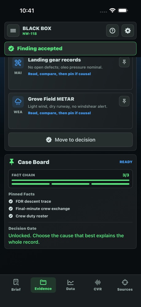 Black Box Investigations screenshot
