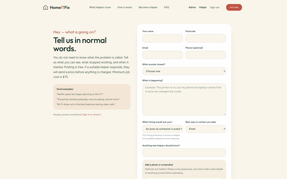 HomeITFix screenshot