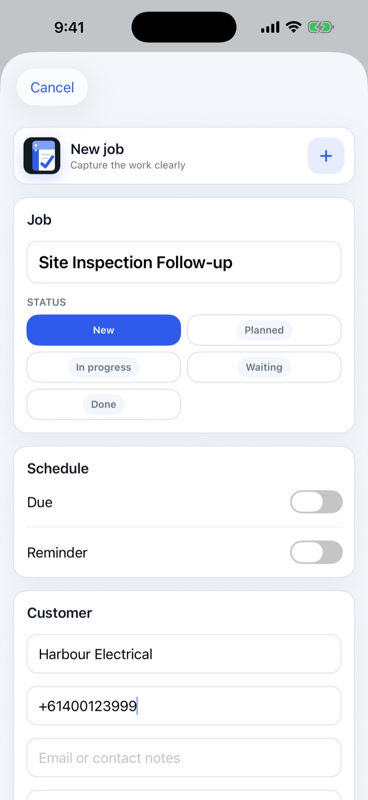 JobTray screenshot