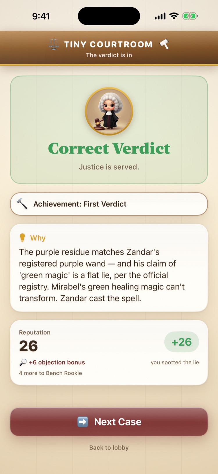 Tiny Courtroom screenshot